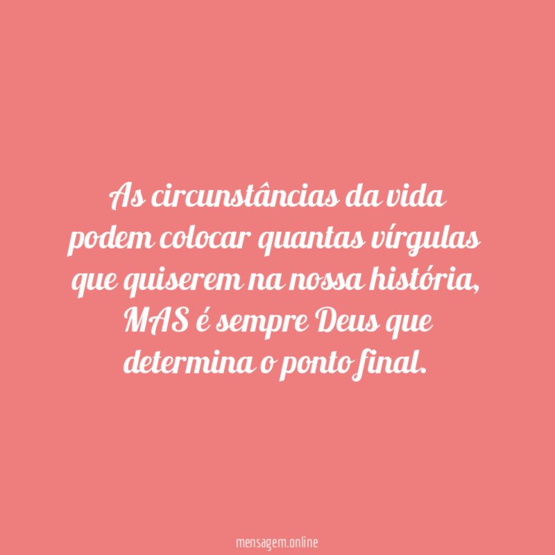 As circunstâncias da vida podem colocar quantas vírgulas
