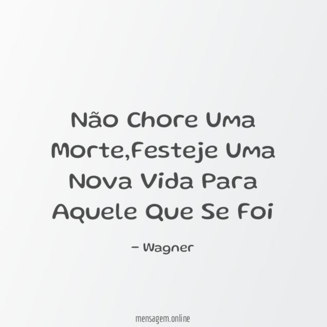 Não Chore Uma Morte