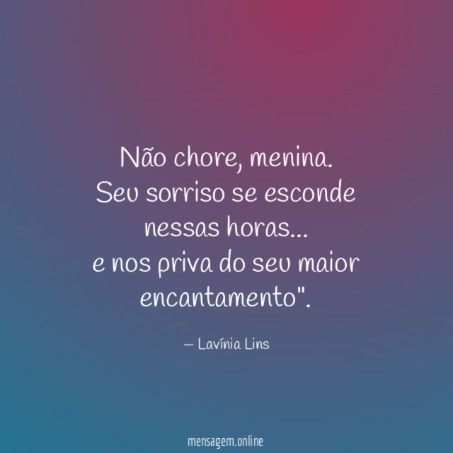 Não chore
