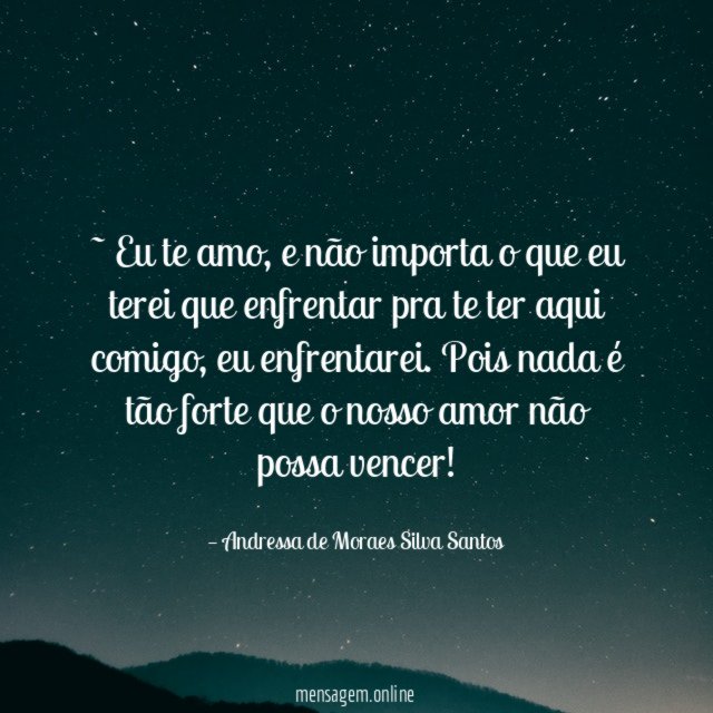 ~ Eu te amo