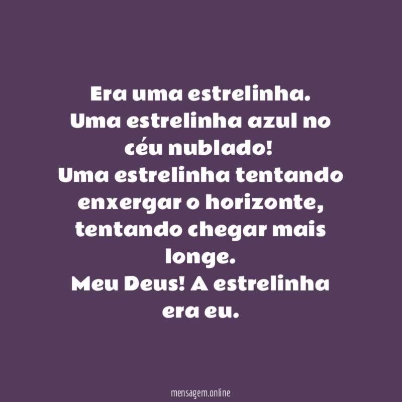 Era uma estrelinha