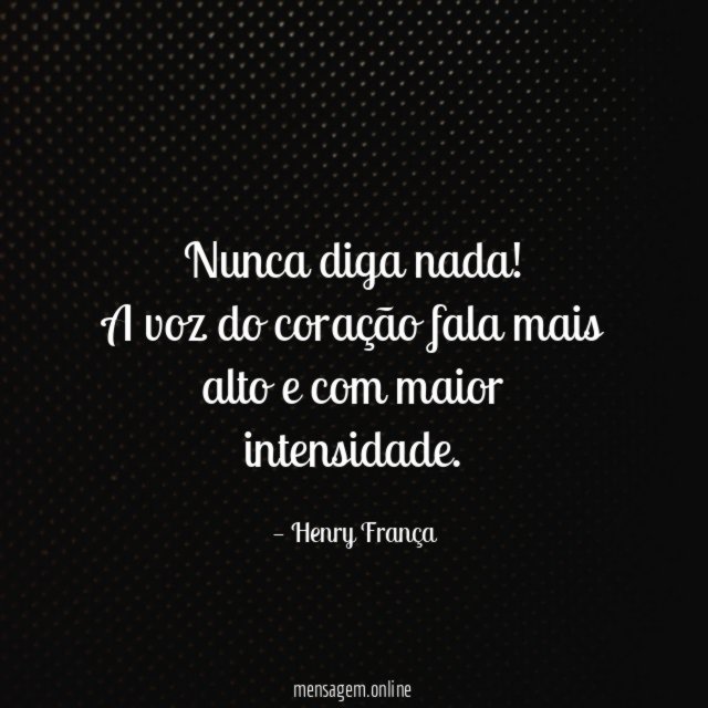 Nunca diga nada
