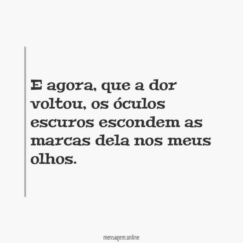 E agora