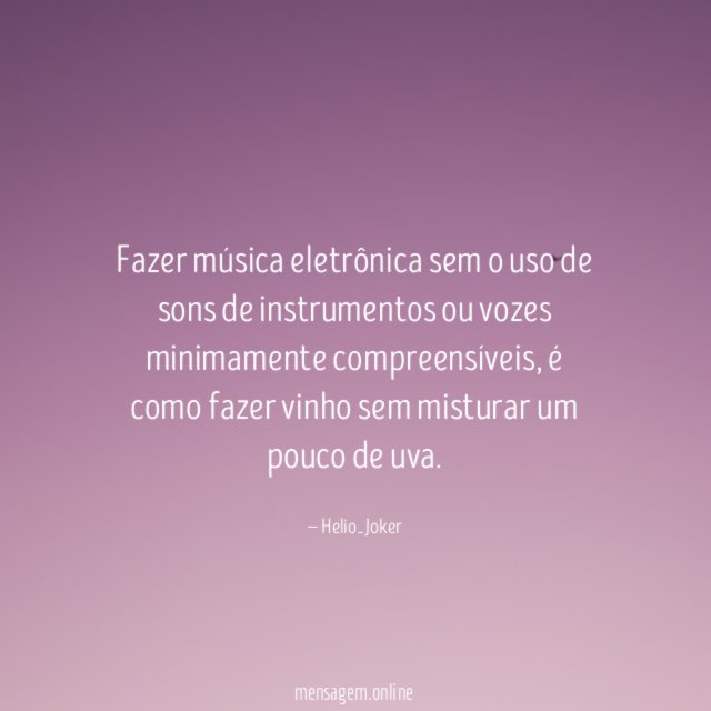 Fazer música eletrônica sem o uso de sons