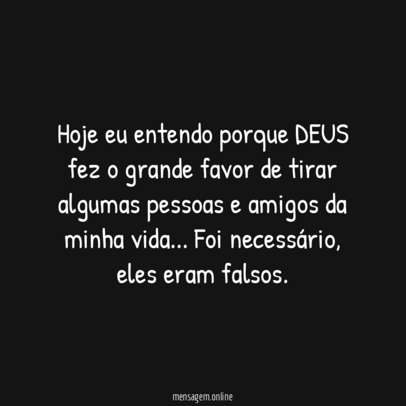 Hoje eu entendo porque DEUS fez o grande