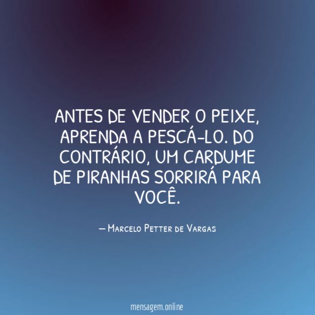 ANTES DE VENDER O PEIXE