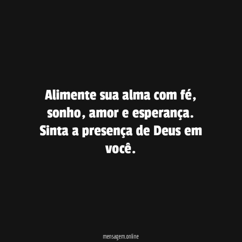 Alimente sua alma com fé