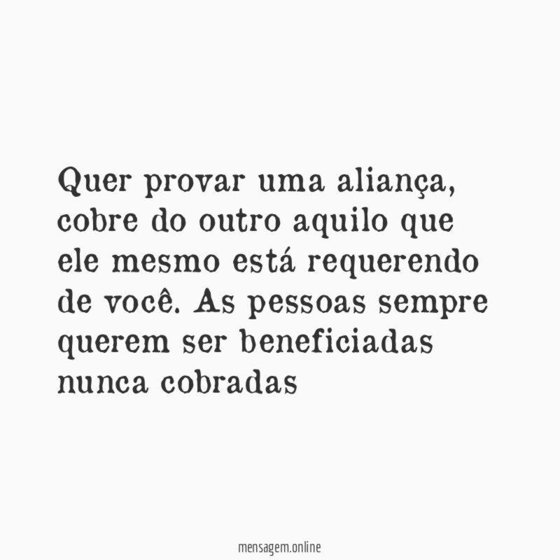 Quer provar uma aliança