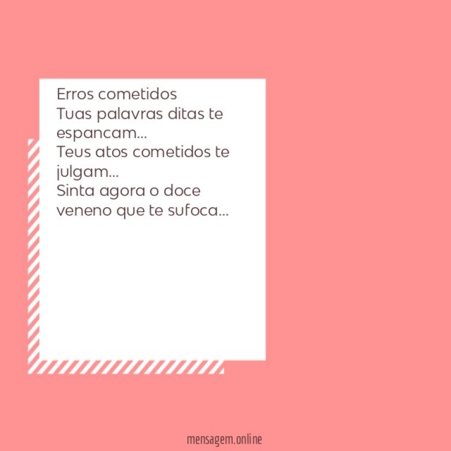Erros cometidos