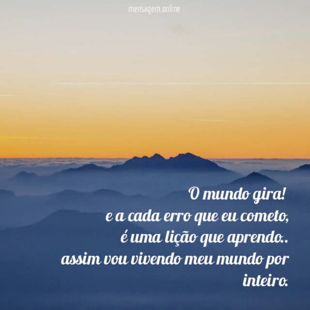 O mundo gira