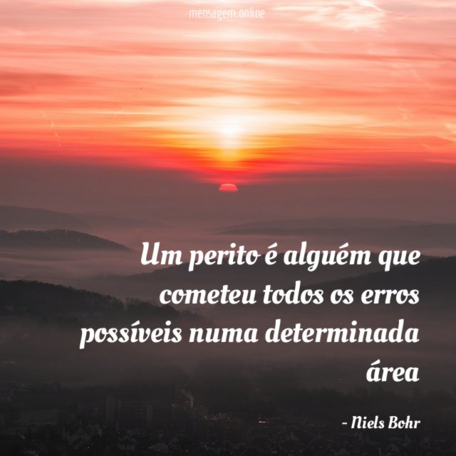 Um perito é alguém que cometeu todos os