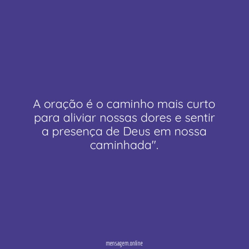 A oração é o caminho mais curto