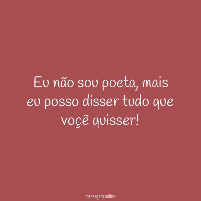 Eu não sou poeta