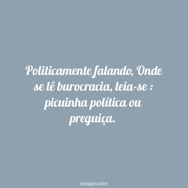 Politicamente falando