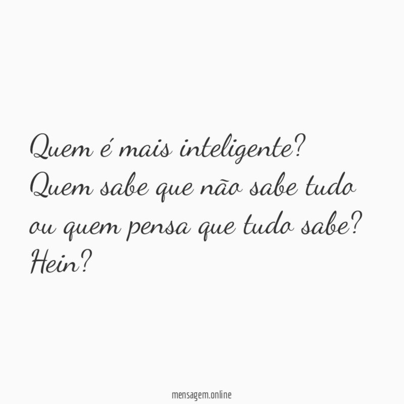 Quem é mais inteligente