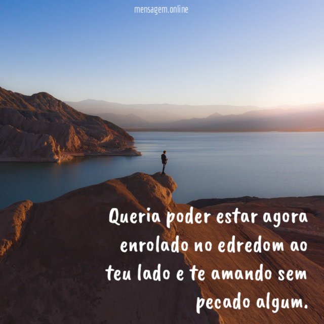 Queria poder estar agora enrolado no edredom ao
