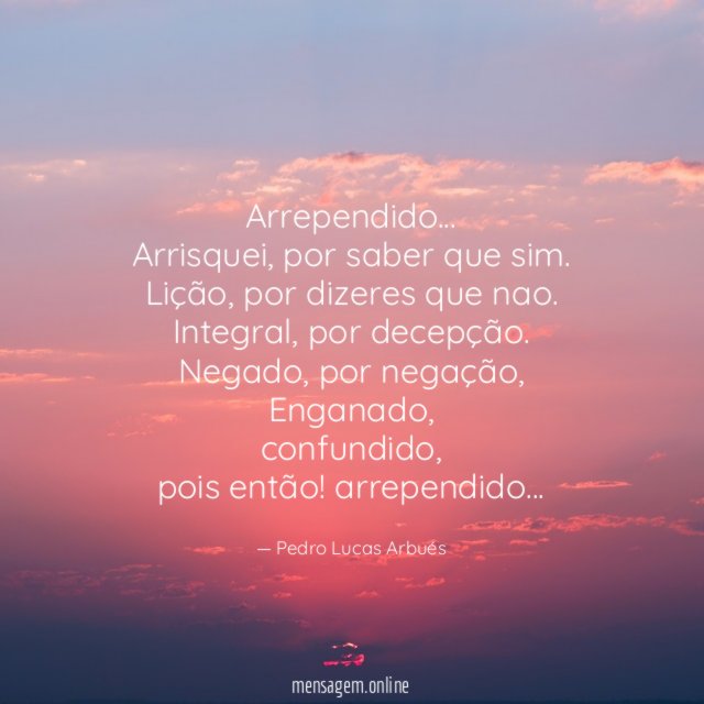 Arrependido…