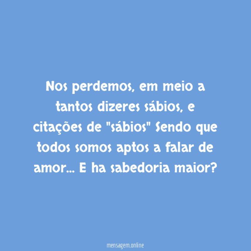 Nos perdemos