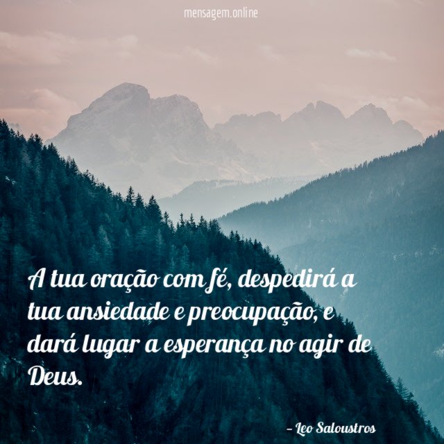 A tua oração com fé