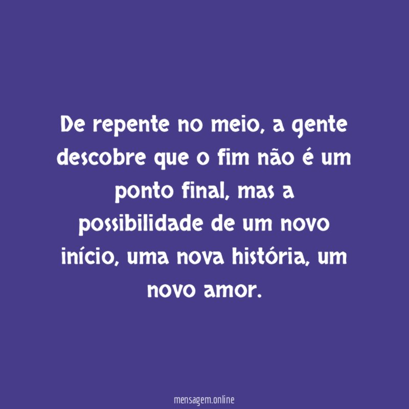 De repente no meio