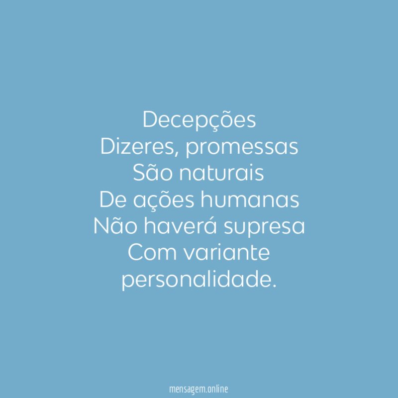 Decepções Dizeres