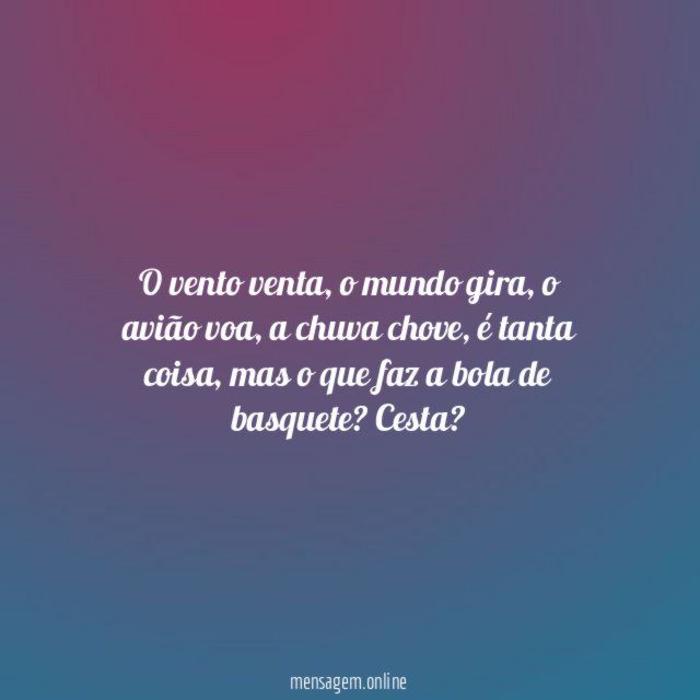 O vento venta