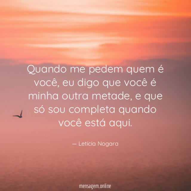 Quando me pedem quem é você