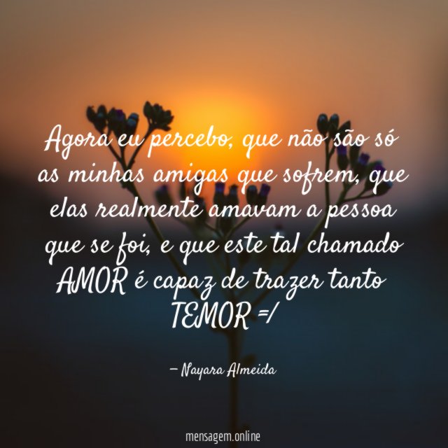 Agora eu percebo