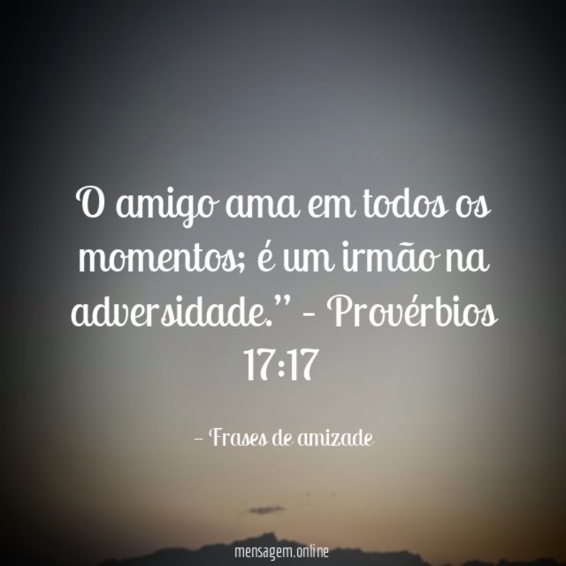 Amigo é um irmão