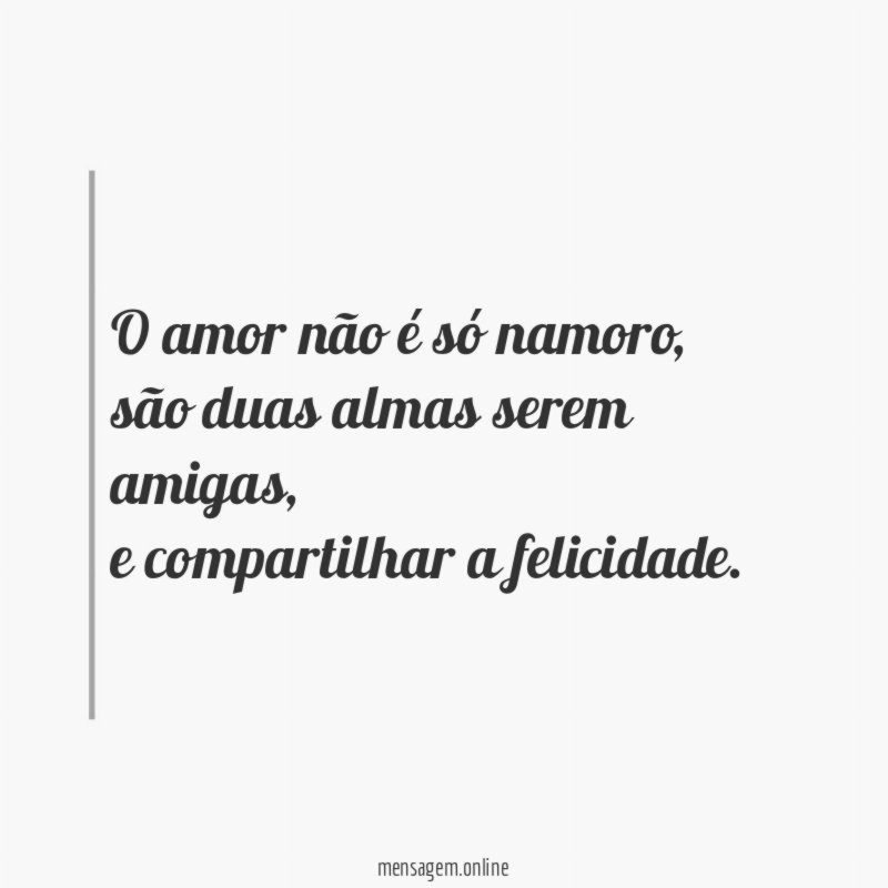 O amor não é só namoro