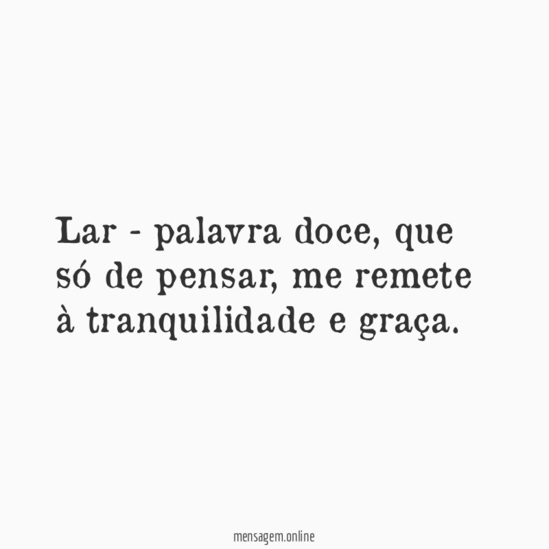 Lar - palavra doce