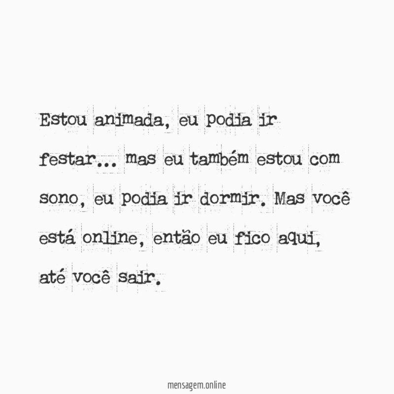 Estou animada