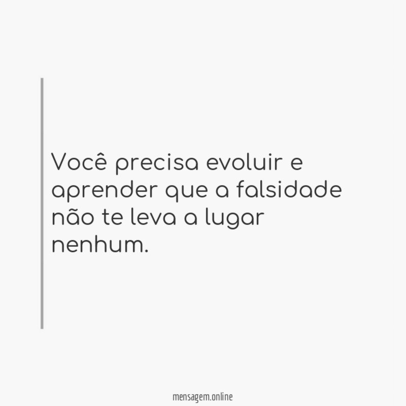 Evolua primeiro, depois me procure