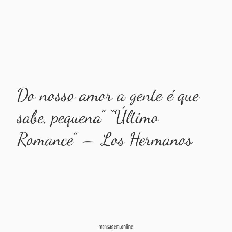 Do nosso amor