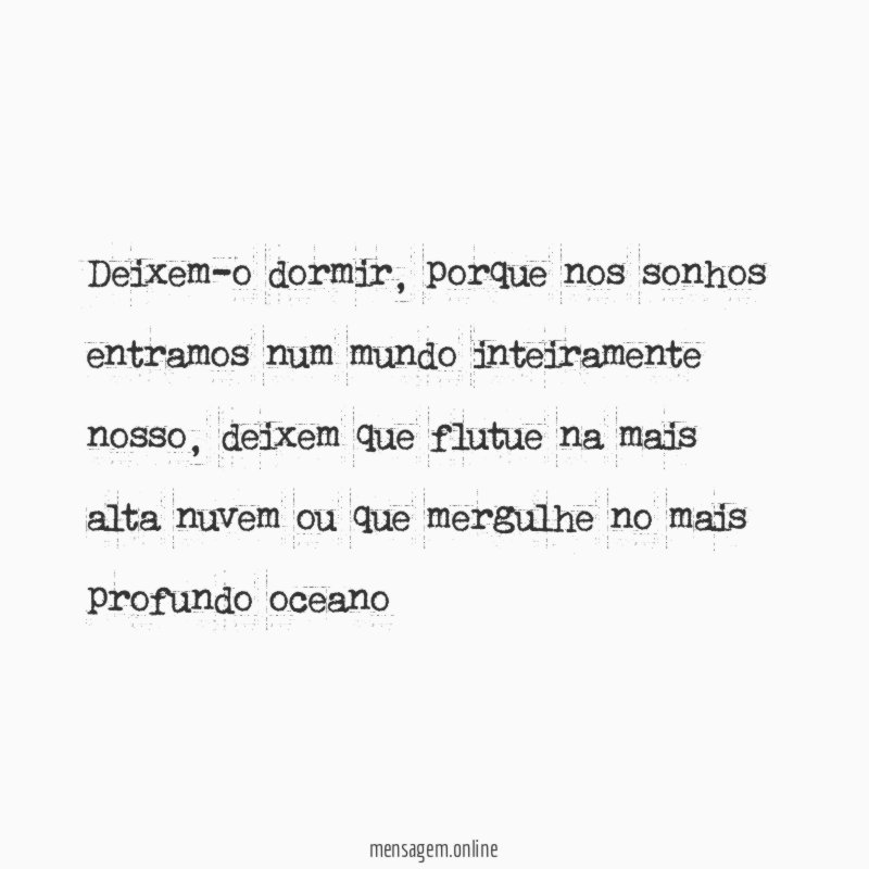 Deixem-o dormir