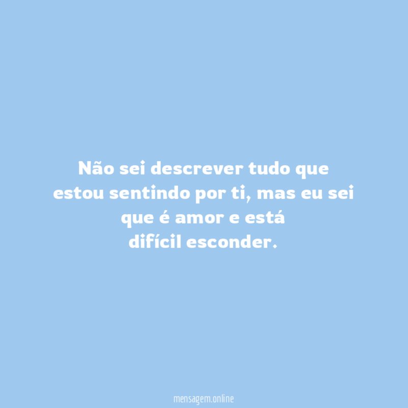 Eu sei que é amor