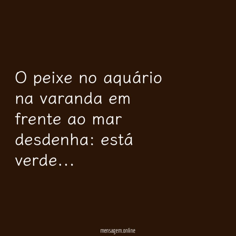 O peixe no aquário na varanda em frente ao mar desdenha