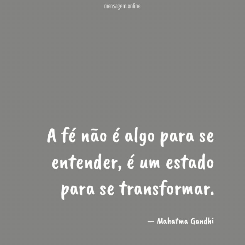 A fé não é algo para se entender