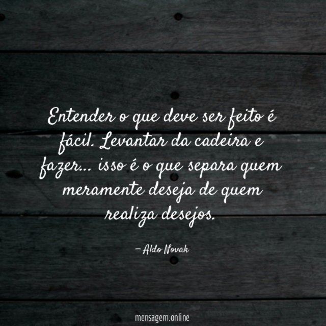 Entender o que deve ser feito é fácil