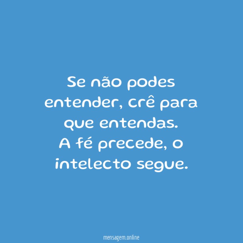 Se não podes entender