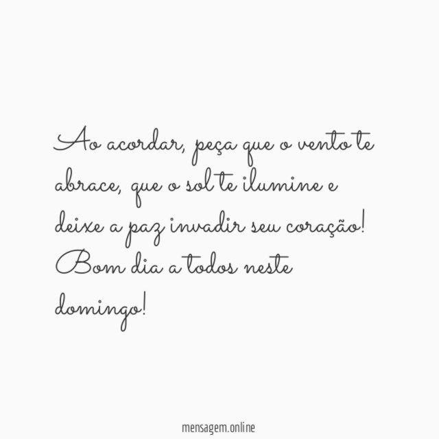 Ao acordar