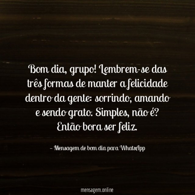 Sorria, ame e seja grato