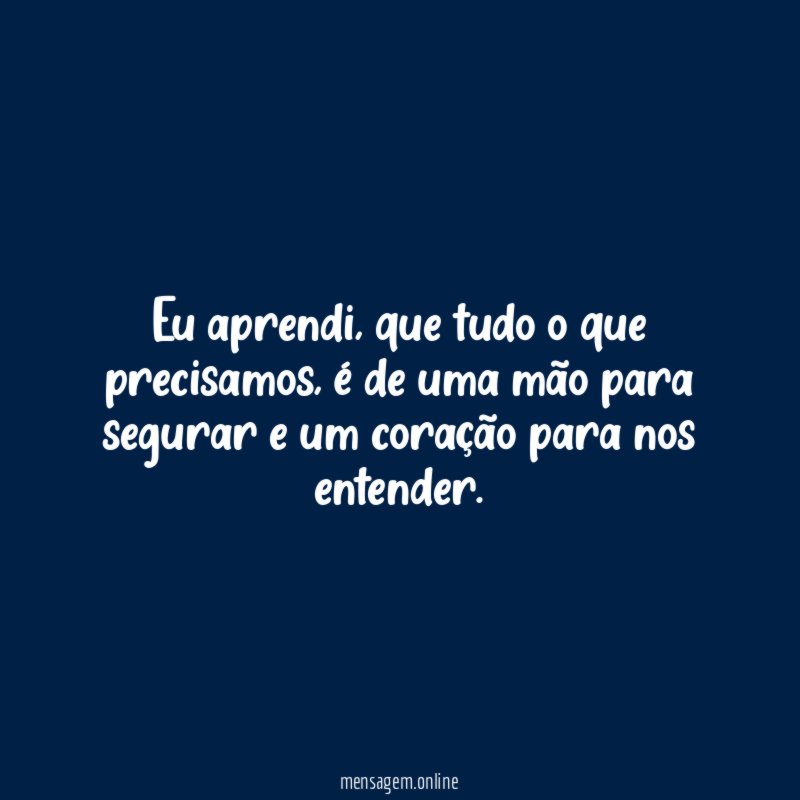 Eu aprendi
