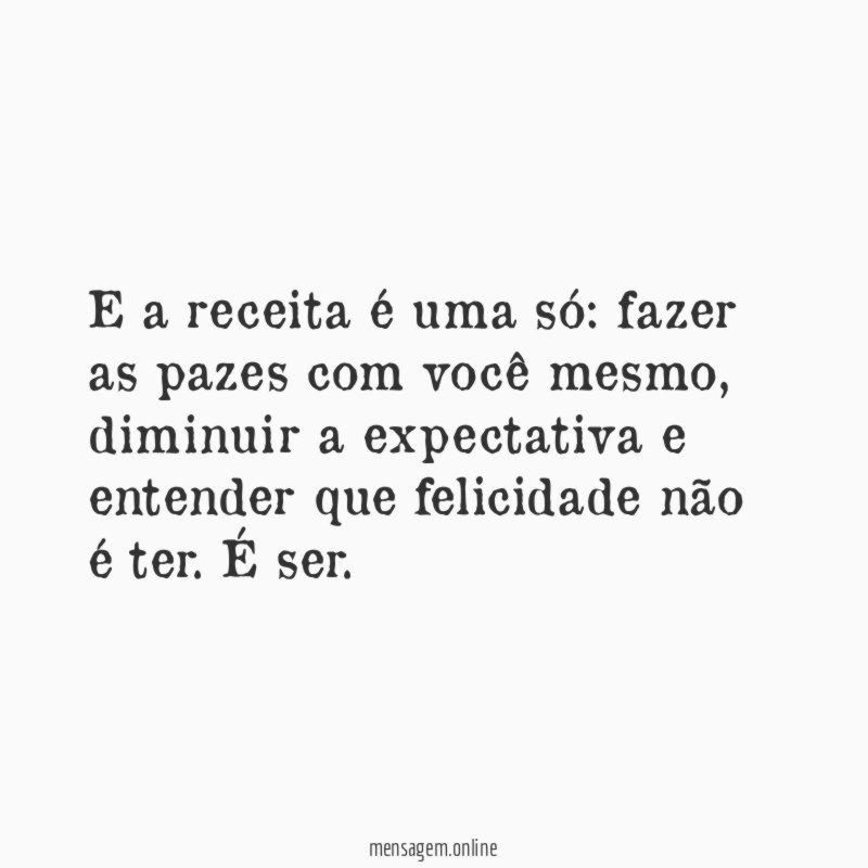 E a receita é uma só