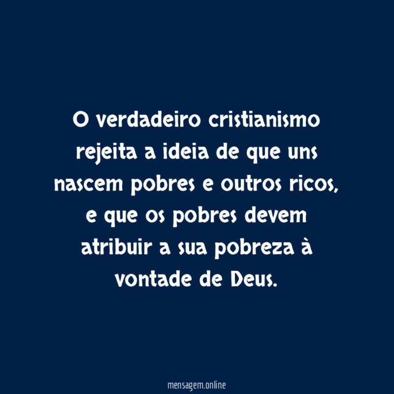 O verdadeiro cristianismo rejeita a ideia de que