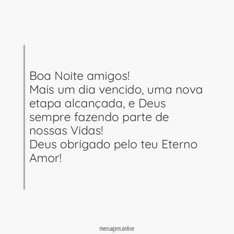 Boa Noite amigos
