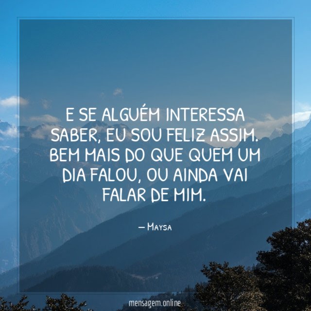 E se alguém interessa saber