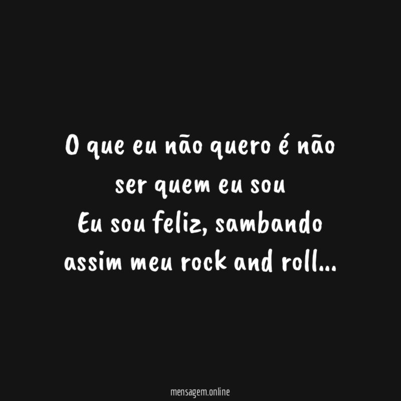 O que eu não quero é não ser