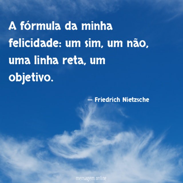 A fórmula da minha felicidade
