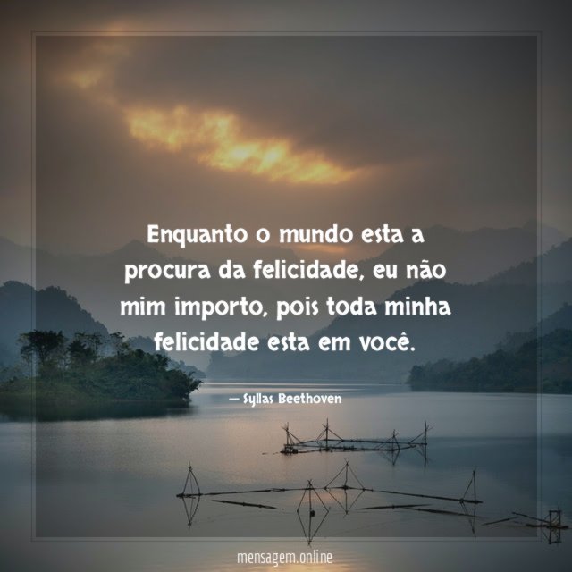 Enquanto o mundo esta a procura da felicidade